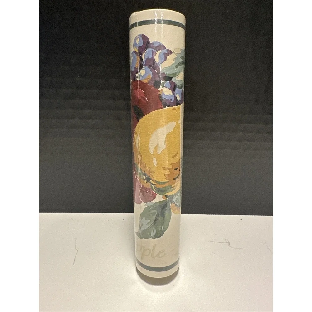 Vintage York Wallpaper Border 5 Yard Spool Apple Fruit Bounty SEALED